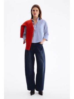 H&M - Women Blue Short poplin shirt