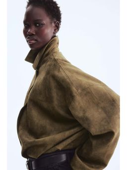 H&M - Women Green Bubble-Hem Jacket