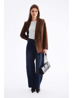 H&M - Women Brown Double-Breasted Blazer