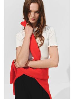 H&M - Women White Overlocked jersey top