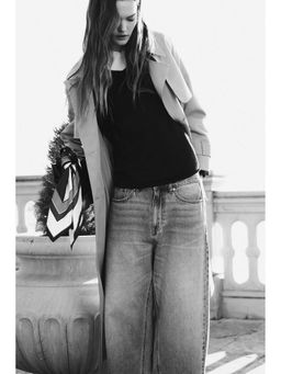 H&M - Women Blue Barrel Regular Waist Jeans