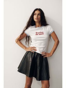 H&M - Women White Print-Motif T-Shirt