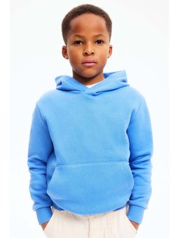 H&M - Boys Blue Brushed-Inside Hoodie