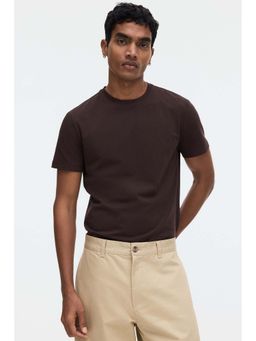 H&M - Men Brown Slim Fit T-Shirt