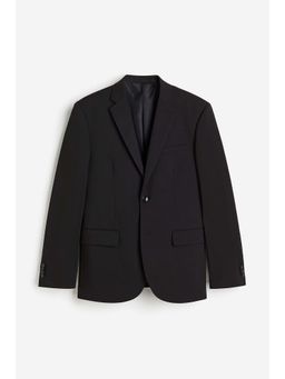 H&M - Men Black Slim Fit Single-Breasted Jacket