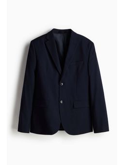 H&M - Men Blue Slim Fit Single-Breasted Jacket