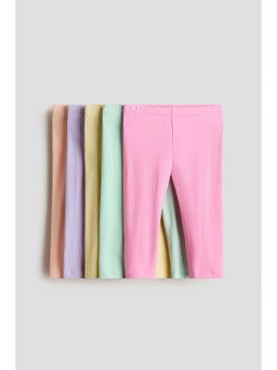 H&M - Girls 5-Pack Cotton Capri Leggings