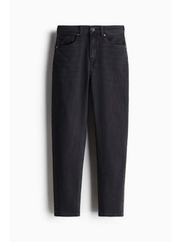 H&M - Women Grey Tape High-Waist Ankle Jeans