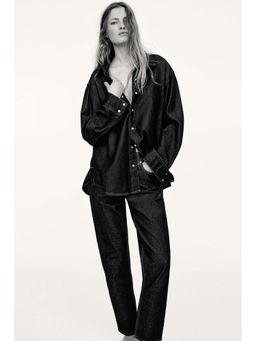 H&M - Women Blue Mom Slim Fit High Waist Ankle Jeans