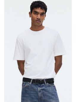 H&M - Men White Coolmax Regular Fit T-Shirt