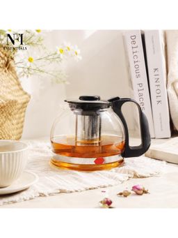 NFI Essentials - Glass Tea Infuser Mug With Stainless Steel Tea Strainer & Lid