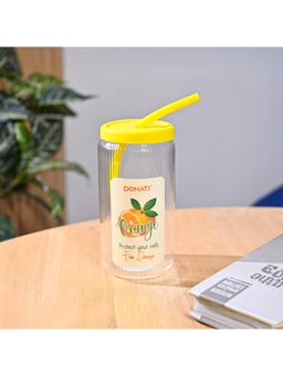 Voncasa - Glass Sipper 500Ml Glossy Printed Design Durable Glass Material