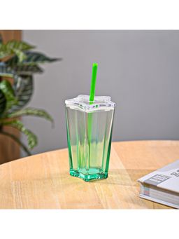 Voncasa - Geometric Faceted Glass Sipper 500Ml Glossy Modern Look