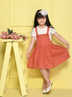 Spunkies - Kid Girl Dress Plain Orange