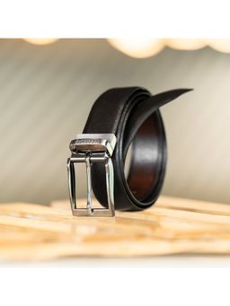 Red Tape - Mens Black Leather Formal Belt