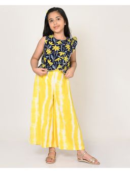 Lil Drama - Sassy Boho Crop Top with Palazzo From the Sibling Collection (Set of 2)