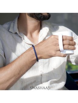 SWASHAA - Blue Twisted Men's Rope Bracelet