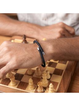 SWASHAA - Carbon Curve Men's Rope Cuff Bracelet