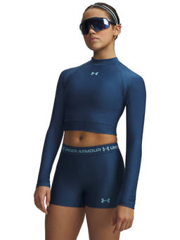 Under Armour - Women'S Heat Gear Crop High Long Sleeve Crop T-Shirt