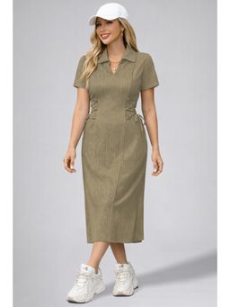 Twenty Dresses by Nykaa Fashion - Womens Kiwi Solid Color Midi Western Party Dress for Women