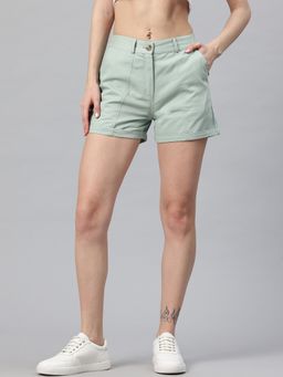 Twenty Dresses by Nykaa Fashion - Women Solid Cotton Cargo Short