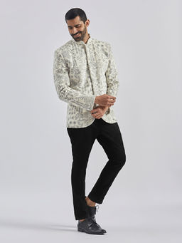 Vastramay - Men'S White Jodhpuri and Pyjama (Set of 2)