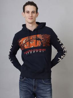 Free Authority - Naruto Navy Blue Graphic Printed Hoodie