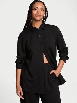 Victoria's Secret - Brushed Modal Fleece Oversized Shirt Black