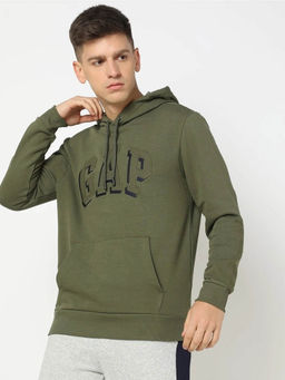 GAP - Mens Embroidered Logo Hoodie with Kangaroo Pocket