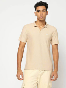 GAP - Mens Polo Neck T-Shirt Beige