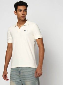 GAP - Mens Polo Neck T-Shirt Off White