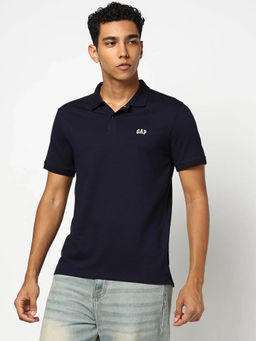 GAP - Mens Polo Neck T-Shirt Navy Blue