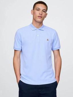 GAP - Mens Polo Neck Half Sleeve T-Shirt Blue