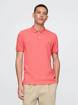 GAP - Mens Half Sleeve Polo Neck T-Shirt Red