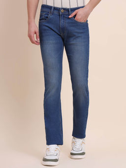 Greenfibre - Indigo Blue Washed Slim Fit Jeans