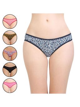 Bodycare - Pack of 6 Printed Bikini Briefs in Assorted Color - E9700-6PCS-A - Multi-Color