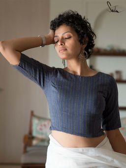 Suta - Women Stripes Printed Stitched Blouse