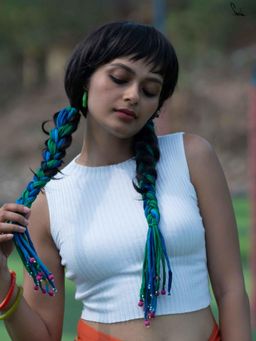 Suta - Women Solid Woven Stitched Blouse