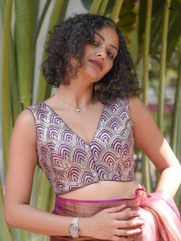 Suta - Women Sequined Work Stitched Blouse