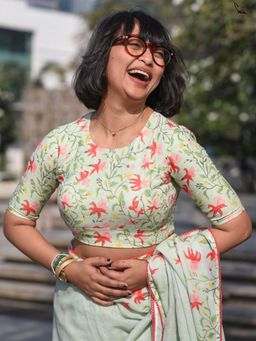 Suta - Women Floral Printed Stitched Blouse