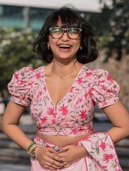 Suta - Women Floral Printed Stitched Blouse