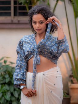 Suta - Women Floral Printed Stitched Blouse
