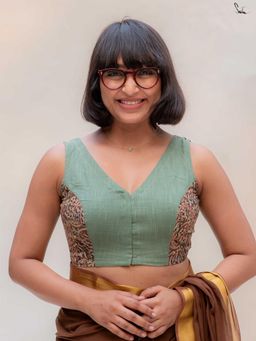 Suta - Women Printed Kalamkari Padded Stitched Blouse