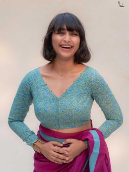 Suta - Women Floral Printed Stitched Blouse