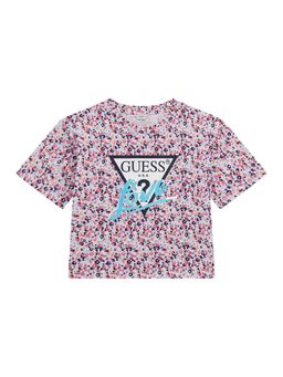 Guess - Flower Cotton Blend Printed T-Shirt