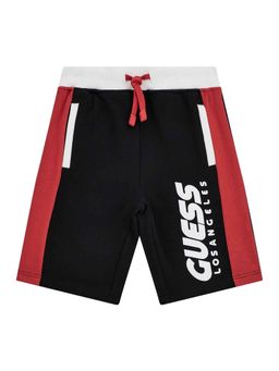 Guess - Jet Black Pure Cotton Printed Active Shorts