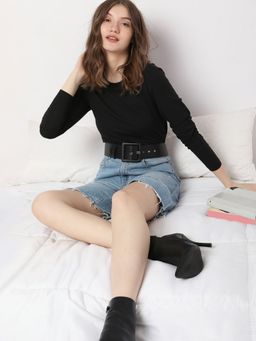 VERO MODA - Women Black Casual Wear T-shirt