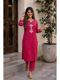 FLOSIVE - Women's Printed Cotton Blend Regular Fit Kurta