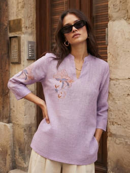FLOSIVE - Women's Cotton Blend Regular Fit Kurti