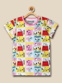 Kidsville - Kids Girls Peanuts Multi-color Printed T-Shirt